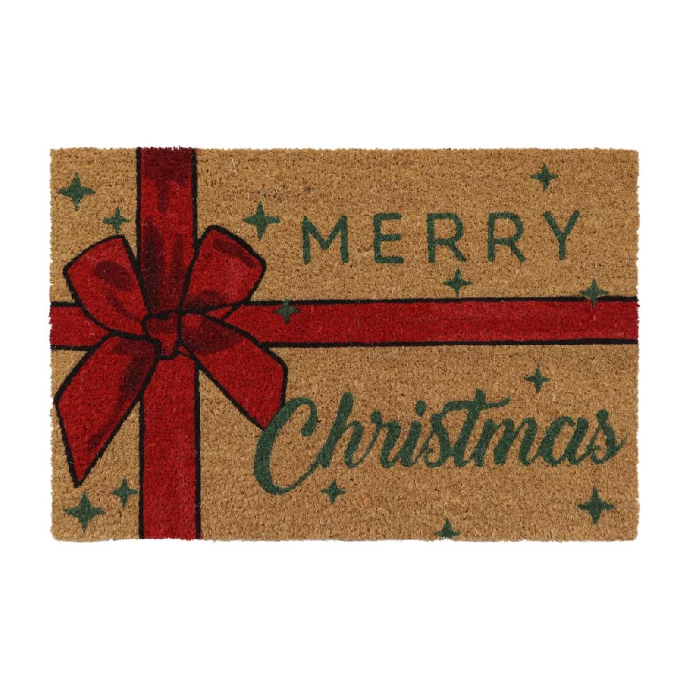 eminza Paillasson de Noël coco (40 x 60 cm) Merry Christmas