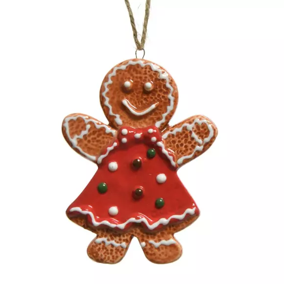 Eminza Pain D'épice Marcy De Noël à Suspendre (H9 Cm) Rouge