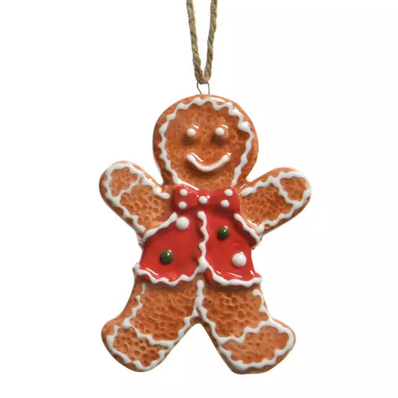 Eminza Pain D'épice Mario De Noël à Suspendre (H9 Cm) Rouge