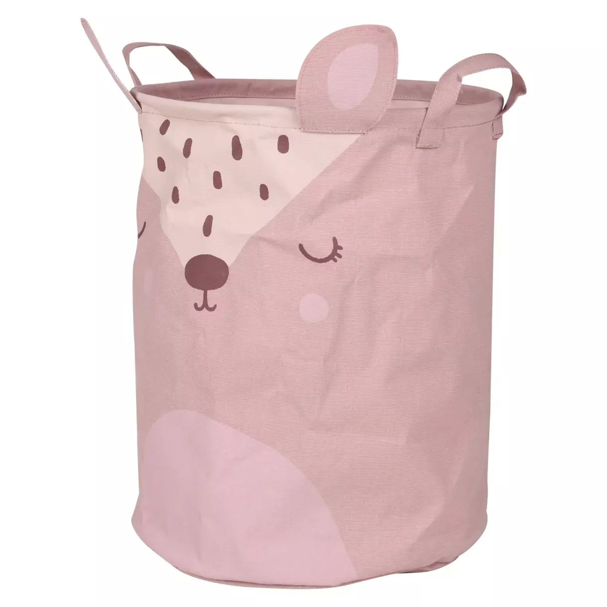 eminza Panier à jouets enfant (32 x 40 cm) Biche Rose