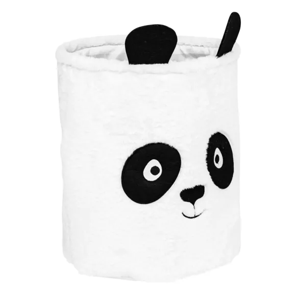 Eminza Panier à Jouets Enfant (35x 40 Cm) Panda Blanc