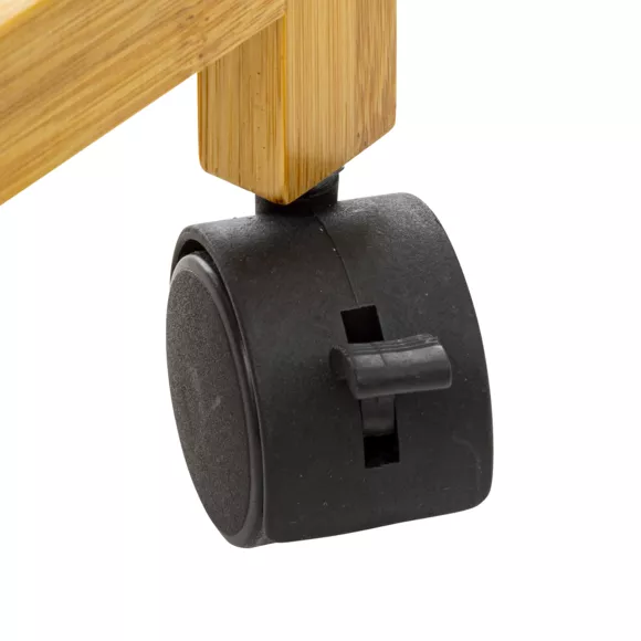 Eminza Panier à Linge à Roulettes (55 X 28 X 80 Cm) Livo Beige