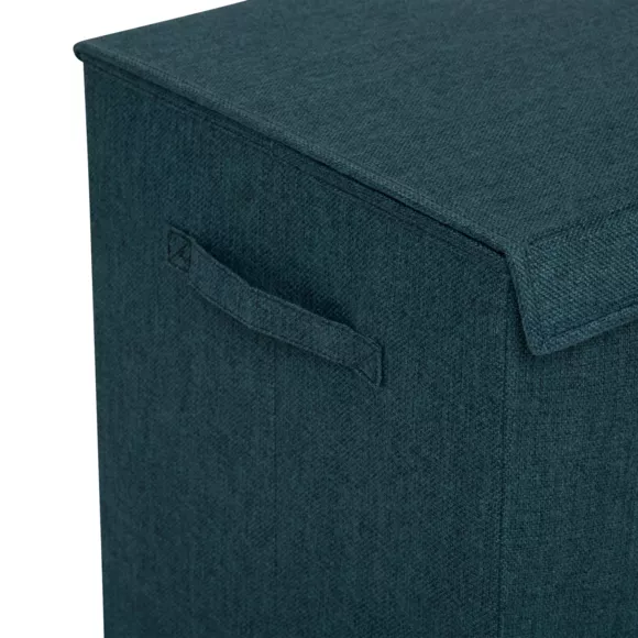 Eminza Panier à Linge Avec Séparateur (H60 Cm) Colors Bleu Pétrole