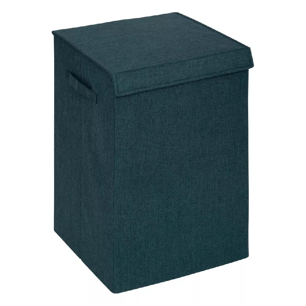 eminza Panier à linge avec séparateur (H60 cm) Colors Bleu pétrole