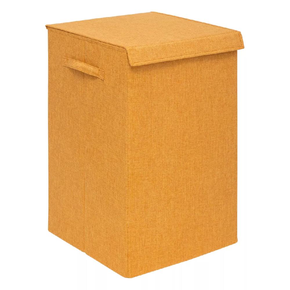 eminza Panier à linge avec séparateur (H60 cm) Colors Jaune moutarde