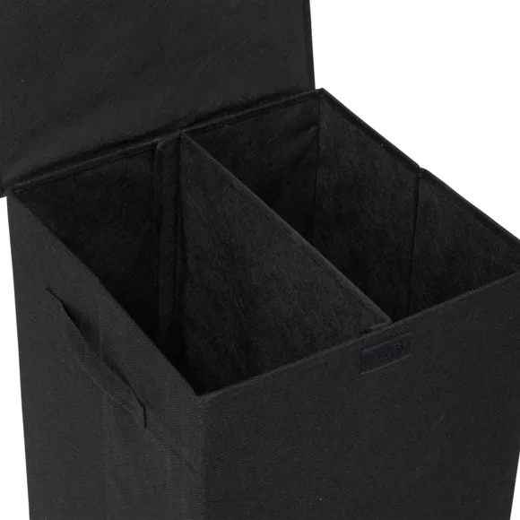 Eminza Panier à Linge Avec Séparateur (H60 Cm) Colors Noir Khôl