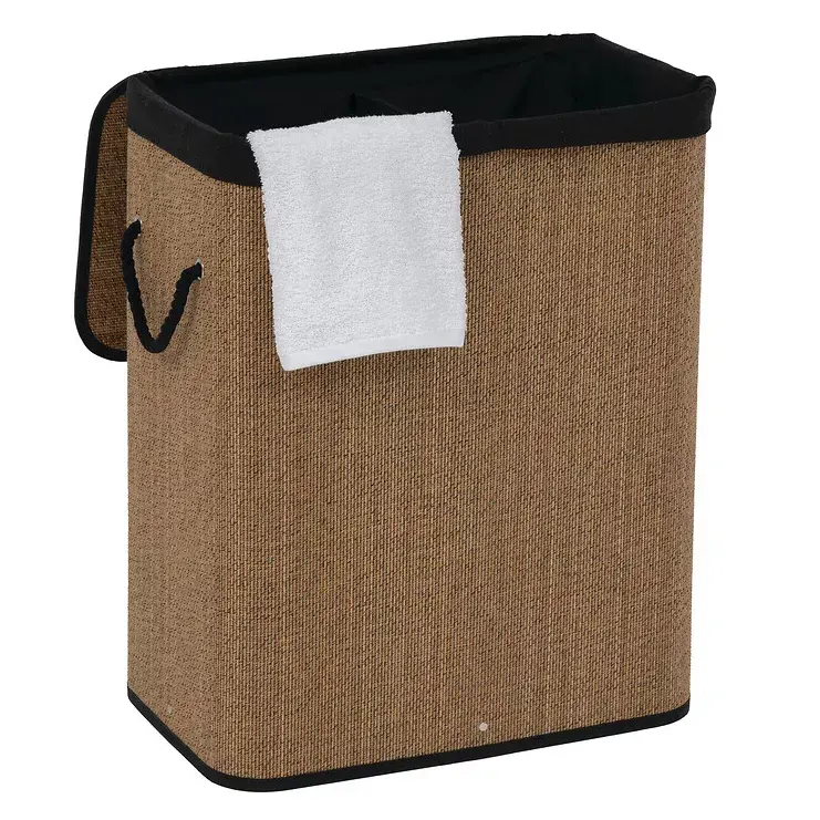 eminza Panier à linge bambou 100 L (H63 cm) Stremy Beige