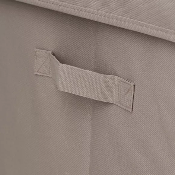 Eminza Panier à Linge Pliable (36 X 36 X 55 Cm) Colorama Beige