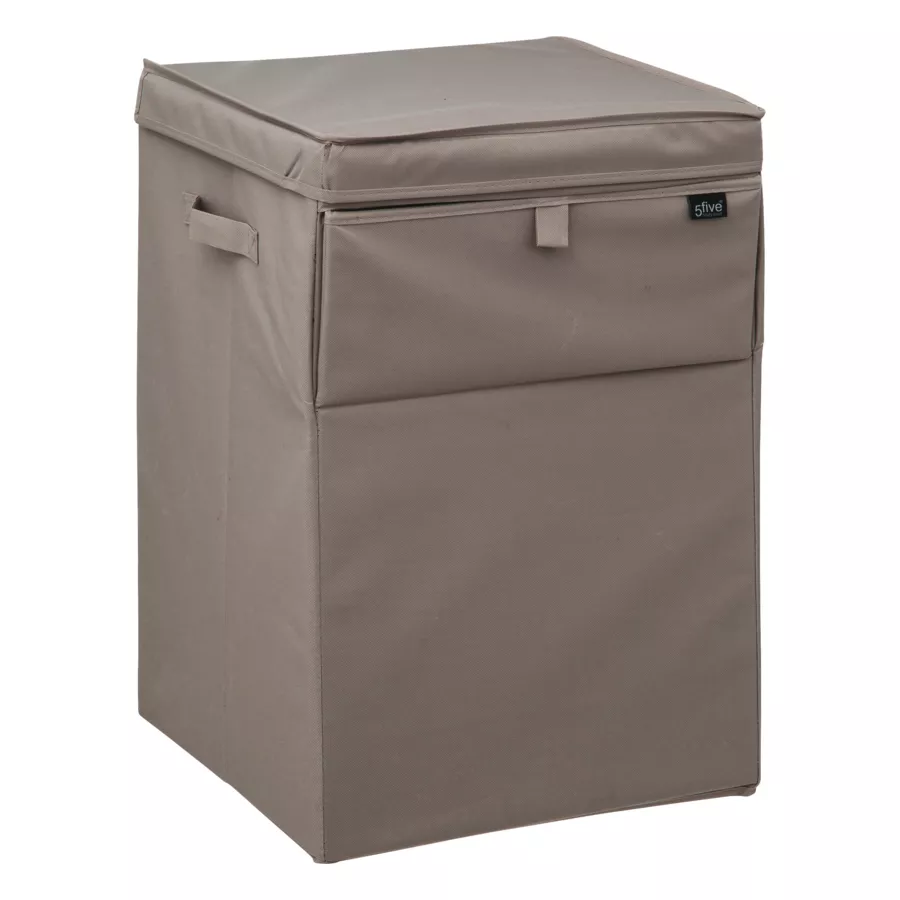 Eminza Panier à Linge Pliable (36 X 36 X 55 Cm) Colorama Beige