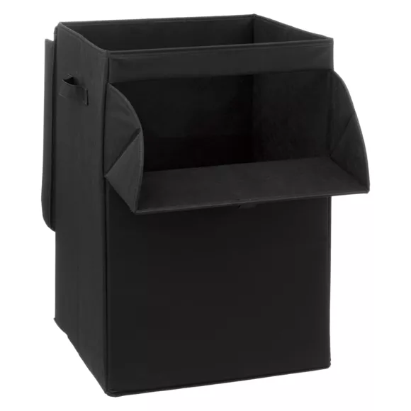 Eminza Panier à Linge Pliable (36 X 36 X 55 Cm) Colorama Noir