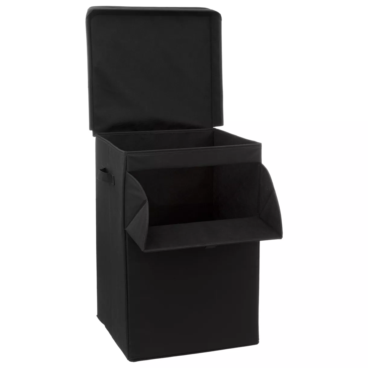 eminza Panier à linge pliable (36 x 36 x 55 cm) Colorama Noir