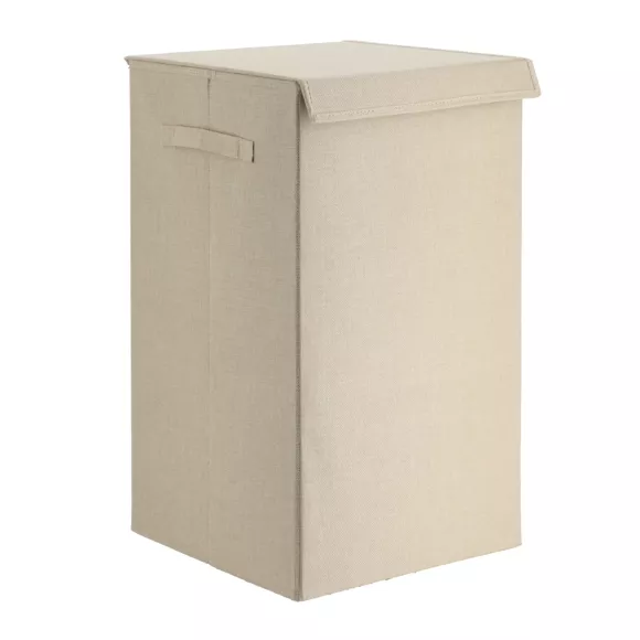 Eminza Panier à Linge Pliable (H60 Cm) TissuFlex Beige