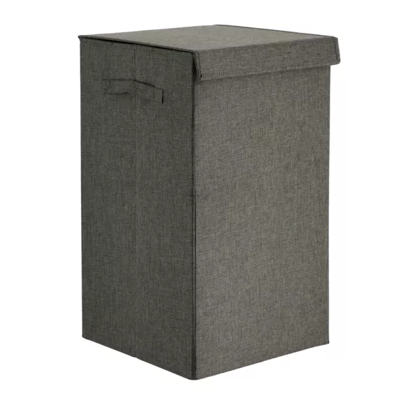 Eminza Panier à Linge Pliable (H60 Cm) TissuFlex Gris