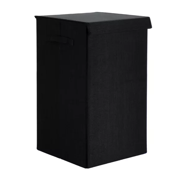 Eminza Panier à Linge Pliable (H60 Cm) TissuFlex Noir