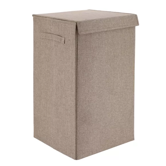 Eminza Panier à Linge Pliable (H60 Cm) TissuFlex Taupe