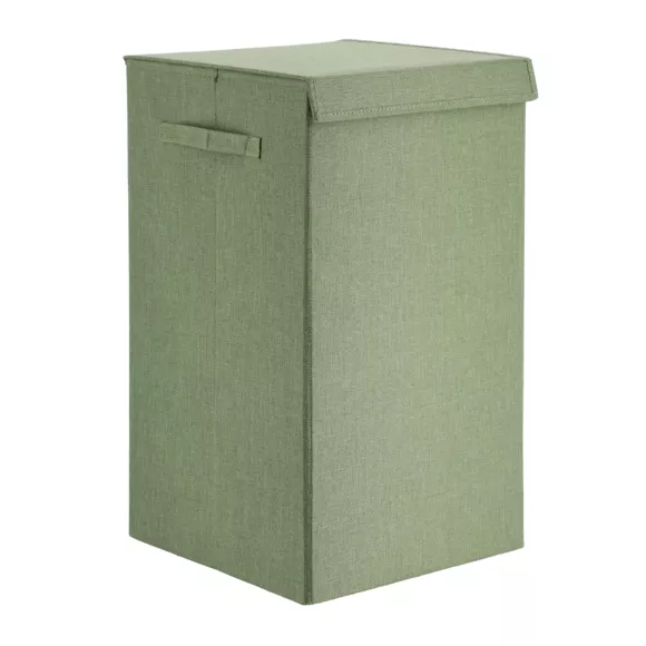 Eminza Panier à Linge Pliable (H60 Cm) TissuFlex Vert