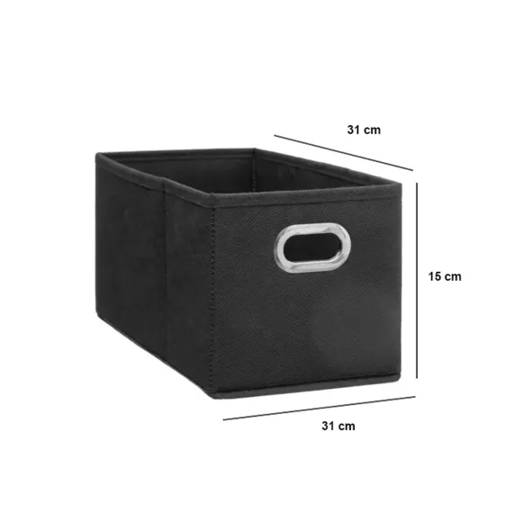 Eminza Panier De Rangement (15 X 31 Cm) Helena Gris Anthracite