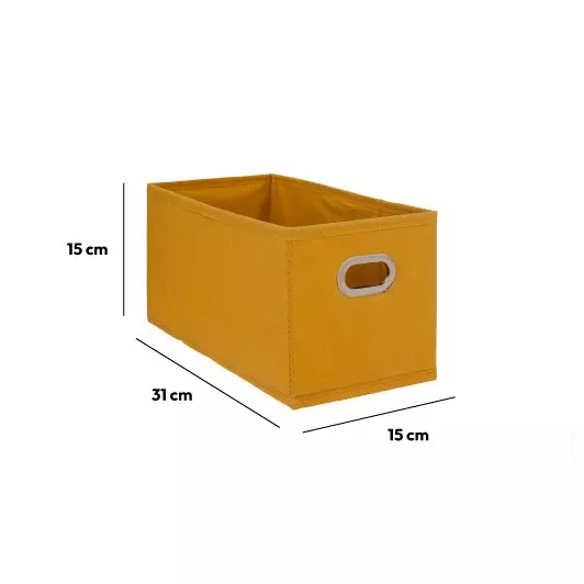 Eminza Panier De Rangement (15 X 31 Cm) Helena Jaune Moutarde
