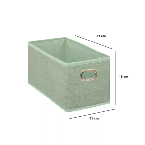 Eminza Panier De Rangement (15 X 31 Cm) Helena Vert Sauge