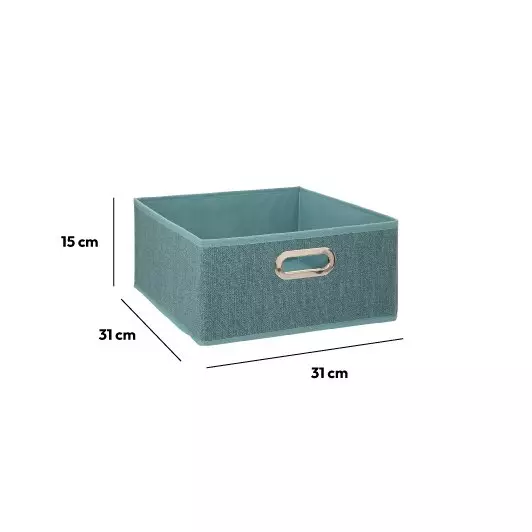 Eminza Panier De Rangement ( 31 X 15 Cm) Helena Bleu Pétrole Chiné