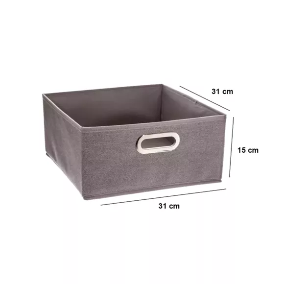 Eminza Panier De Rangement (31 X 15 Cm) Helena Gris Clair