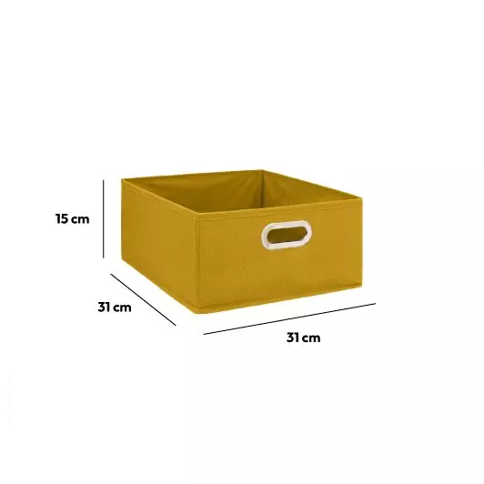 Eminza Panier De Rangement ( 31 X 15 Cm) Helena Jaune Moutarde