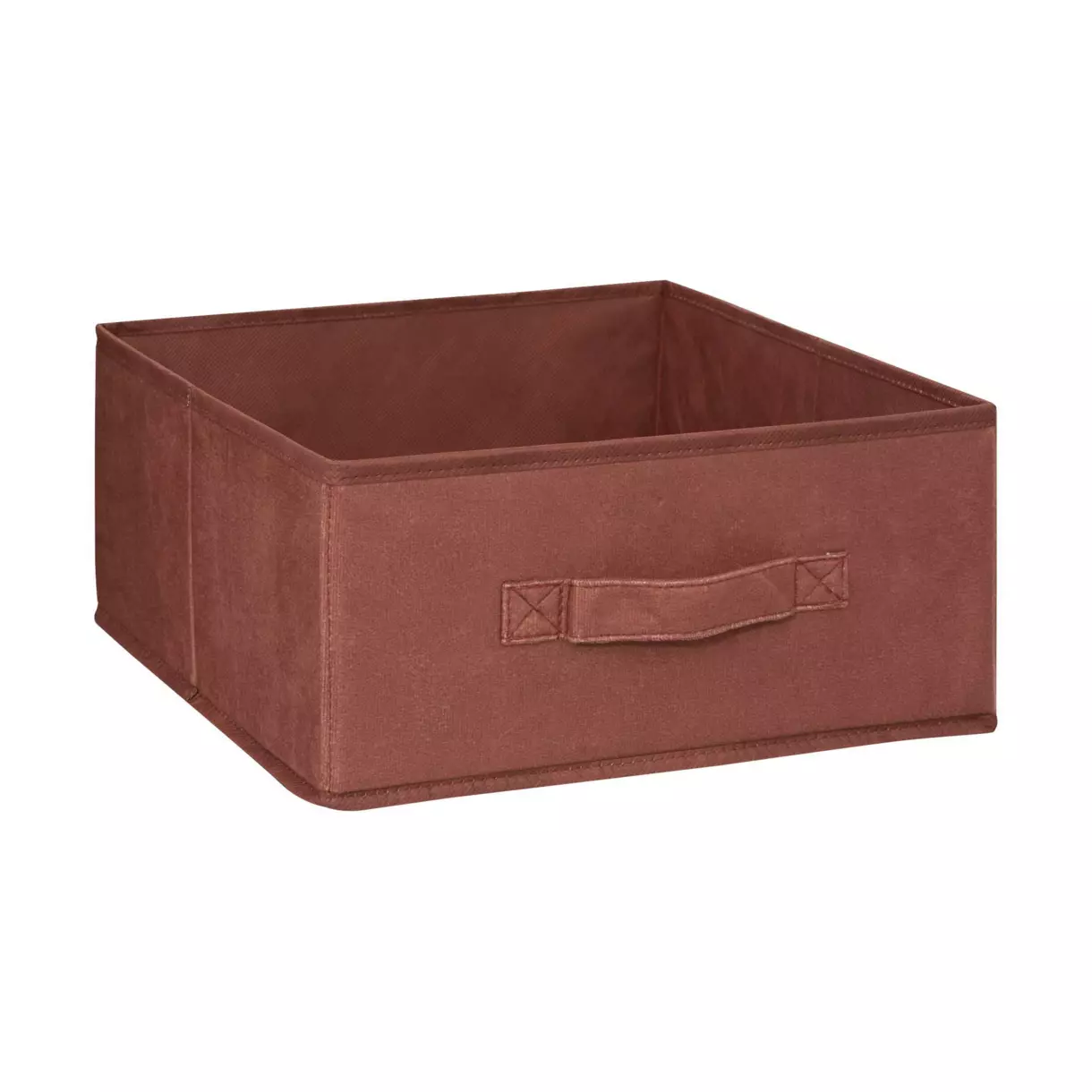 eminza Panier de rangement (31 x 15 cm) Velours Terre de Sienne