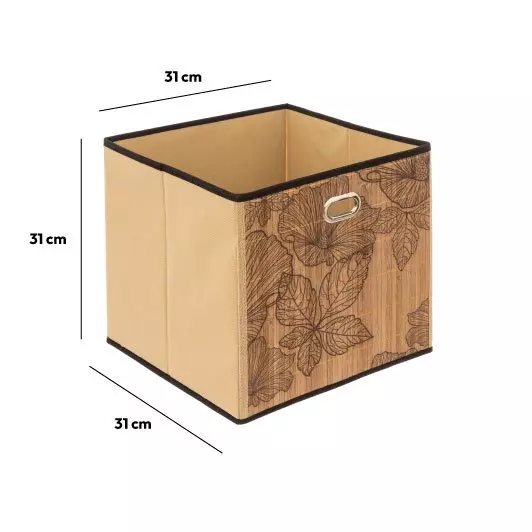 Eminza Panier De Rangement (31 X 31 Cm) Blackflora Bois