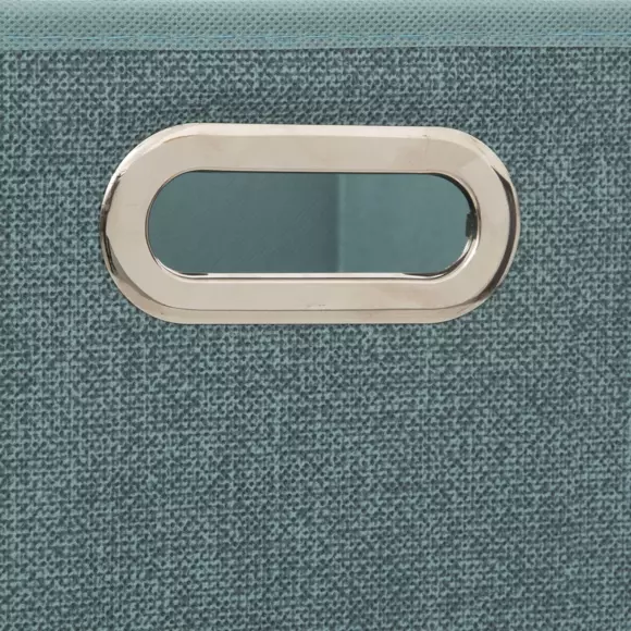 Eminza Panier De Rangement (31 X 31 Cm) Helena Bleu Pétrole Chiné