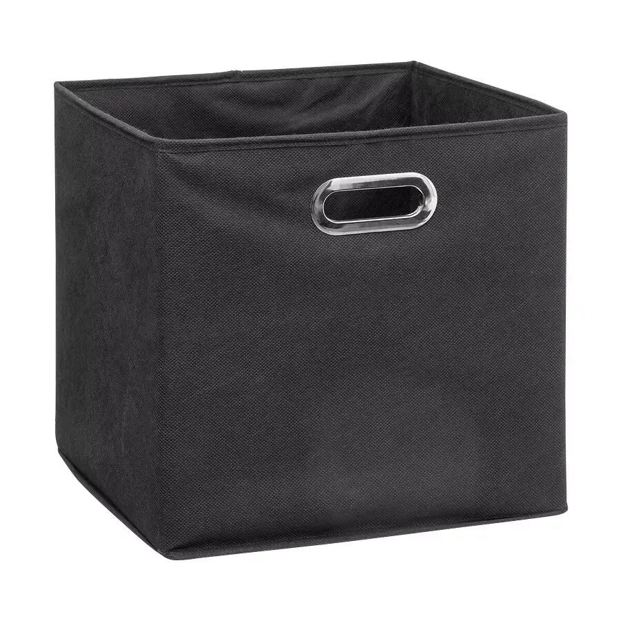 eminza Panier de rangement (31 x 31 cm) Helena Gris anthracite