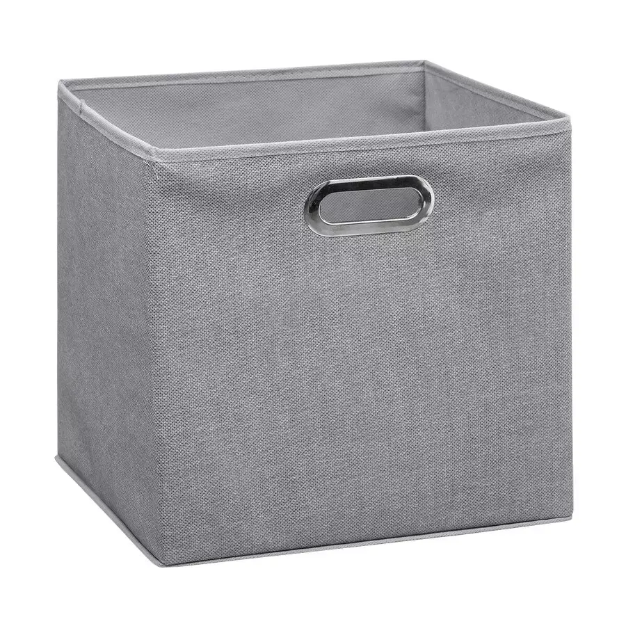eminza Panier de rangement (31 x 31 cm) Helena Gris clair