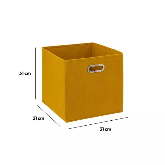 Eminza Panier De Rangement (31 X 31 Cm) Helena Jaune Moutarde