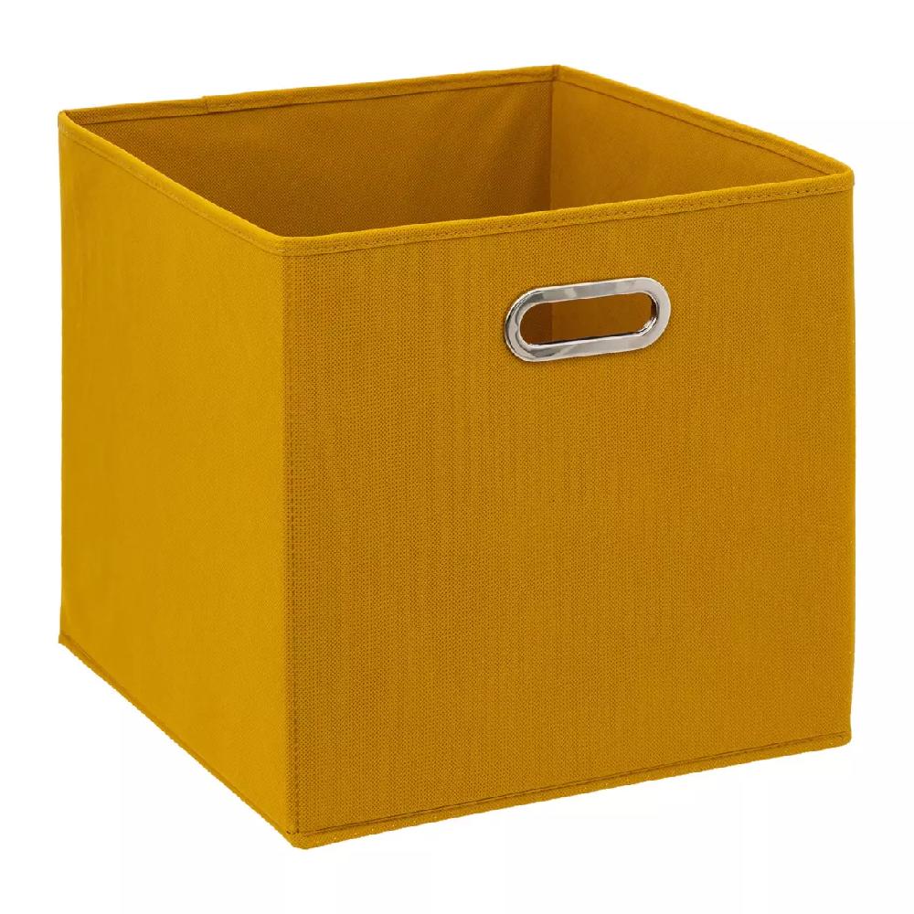 eminza Panier de rangement (31 x 31 cm) Helena Jaune Moutarde