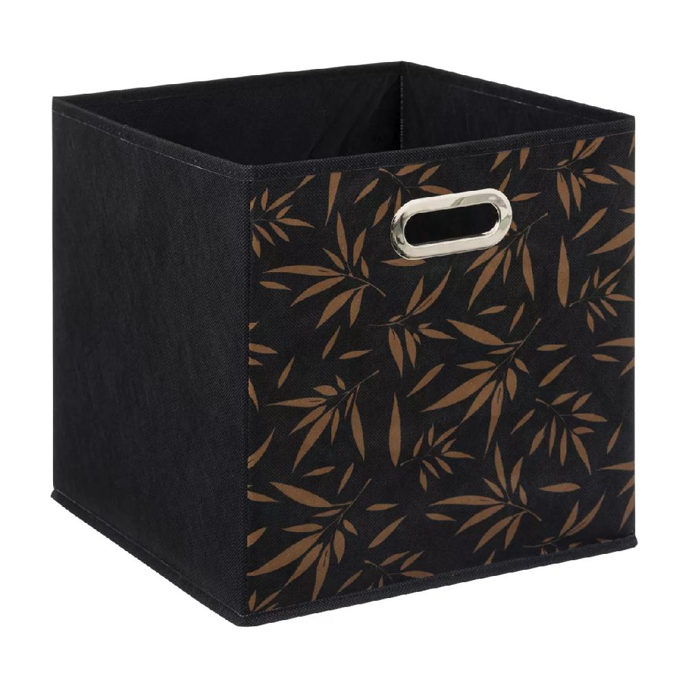 eminza Panier de rangement (31 x 31 x 31 cm) Casual Noir