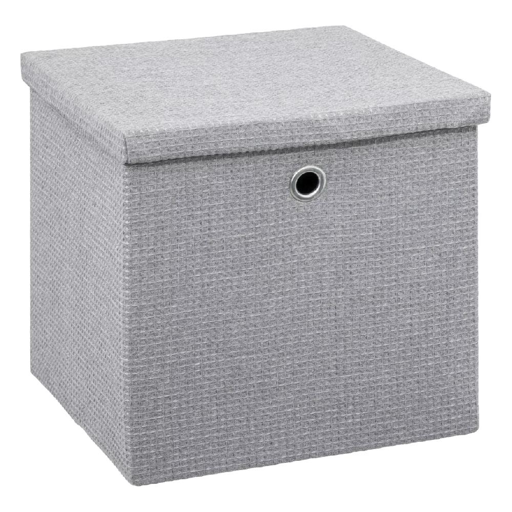 eminza Panier de rangement (31 x 31 x 31 cm) Cony Gris