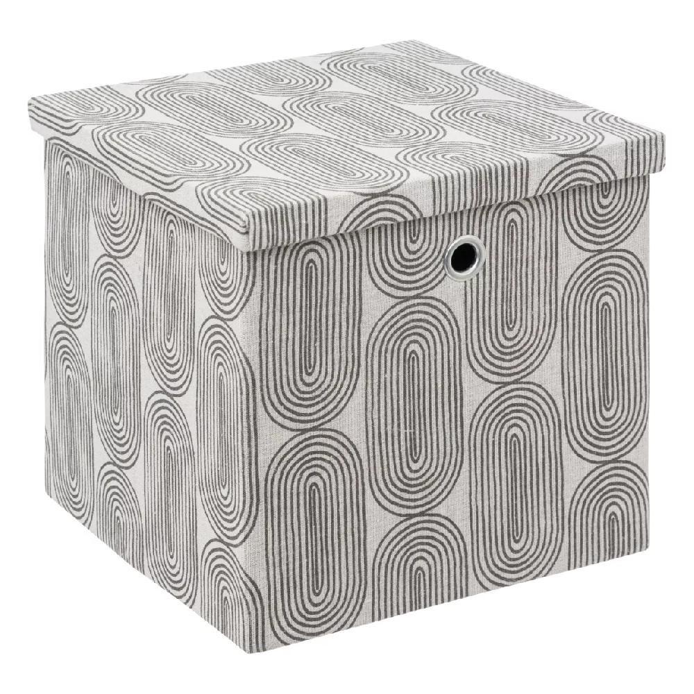 eminza Panier de rangement (31 x 31 x 31 cm) Rainbow Gris