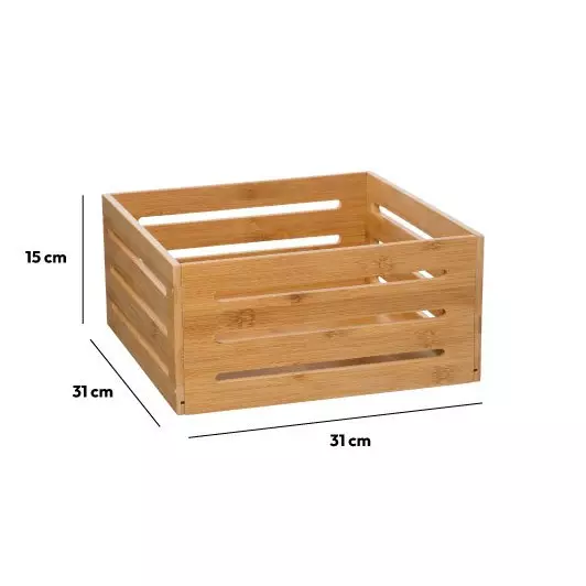 Eminza Panier De Rangement (31 X 31 X H15 Cm) Siao Naturel