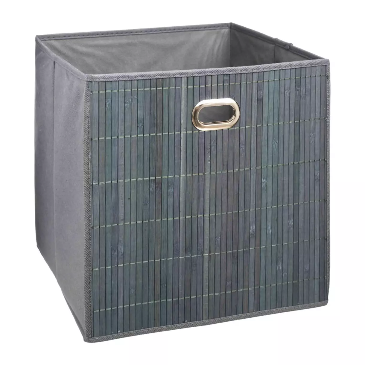 eminza Panier de rangement Bamboon Gris Grand modèle