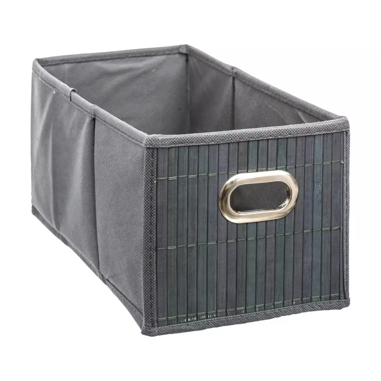 eminza Panier de rangement Bamboon Gris Petit modèle