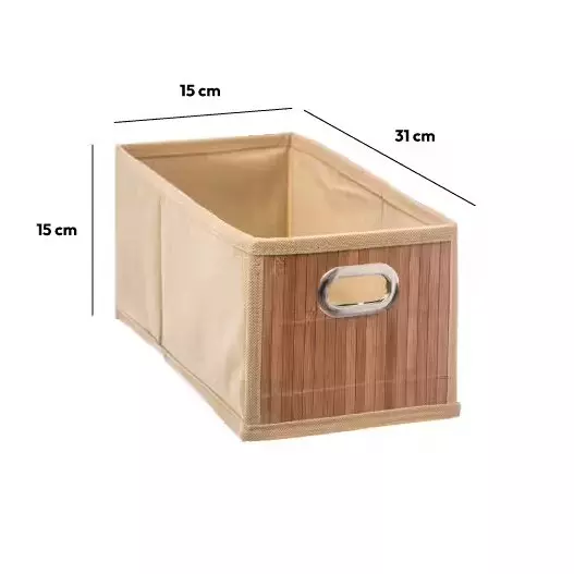 Eminza Panier De Rangement Bamboon Naturel Petit Modèle