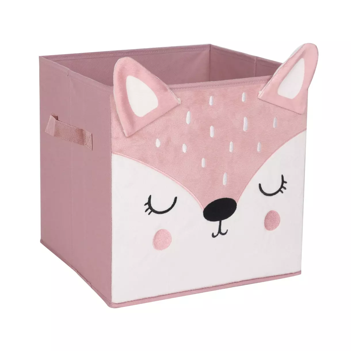 eminza Panier de rangement enfant (29 x 29 cm) Biche Rose