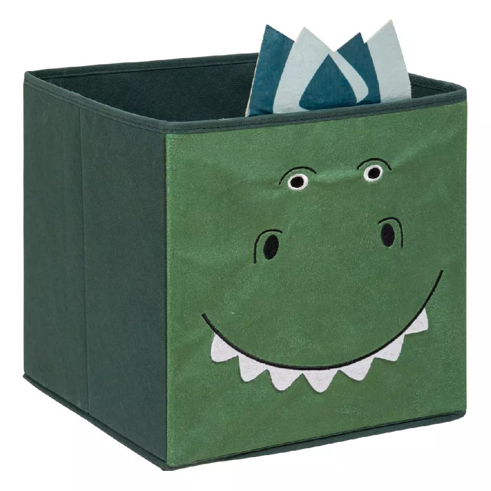 Eminza Panier De Rangement Enfant (29 X 29 Cm) Dino Vert