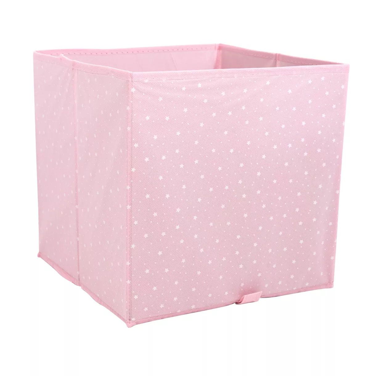 eminza Panier de rangement enfant (29 x 29 cm) Etoiles Rose