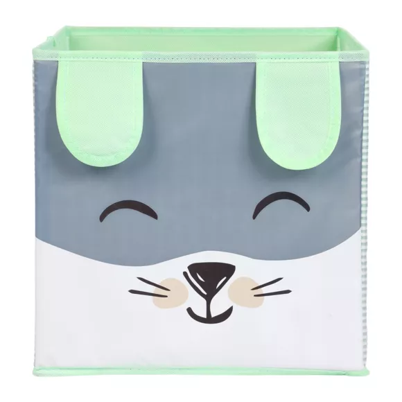 Eminza Panier De Rangement Enfant (29 X 29 Cm) Lapin Vert