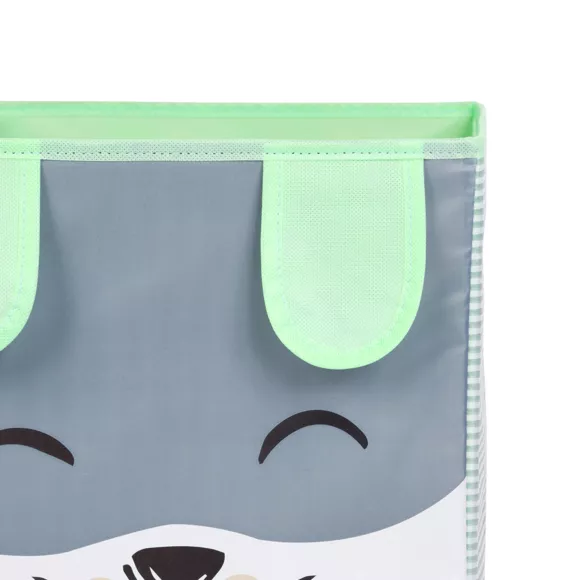 Eminza Panier De Rangement Enfant (29 X 29 Cm) Lapin Vert