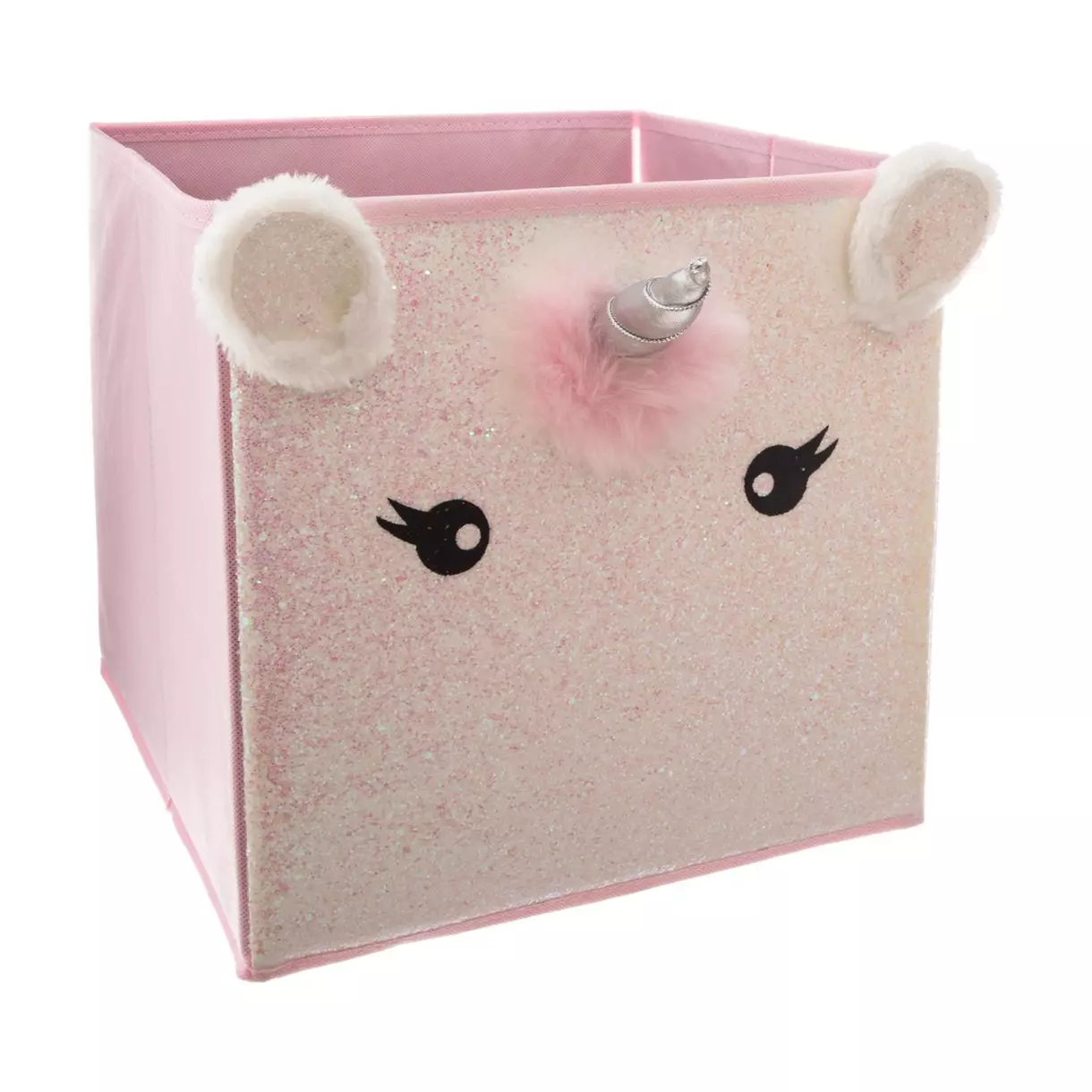 Eminza Panier De Rangement Enfant (29 X 29 Cm) Licorne Rose