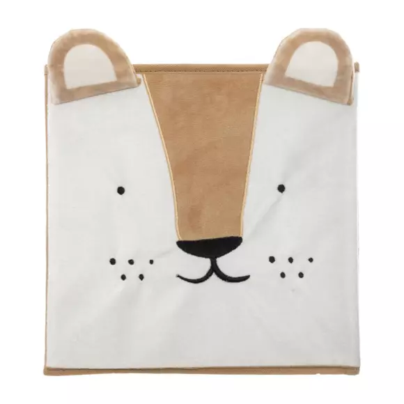 Eminza Panier De Rangement Enfant (29 X 29 Cm) Lion Marron