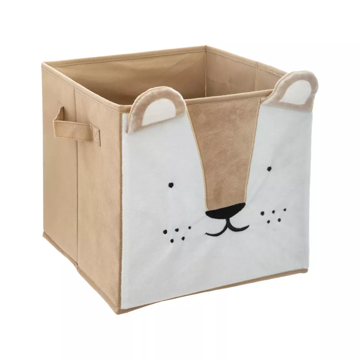 eminza Panier de rangement enfant (29 x 29 cm) Lion Marron