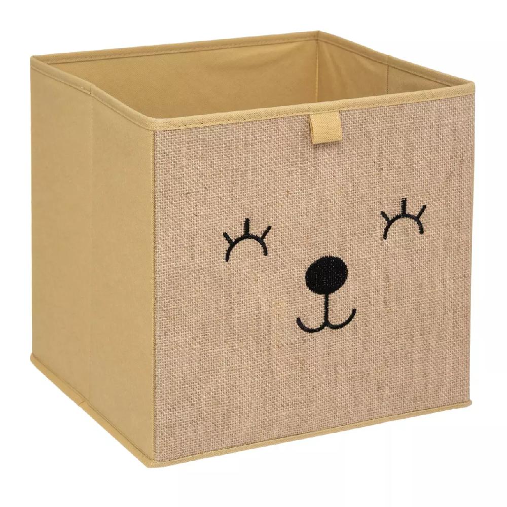eminza Panier de rangement Jute Animal Marron naturel