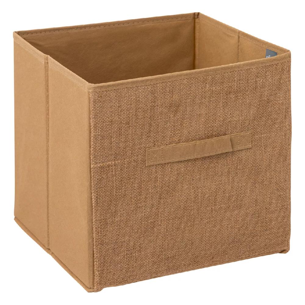 eminza Panier de rangement toile de jute (31 x 31 cm) Mix Beige